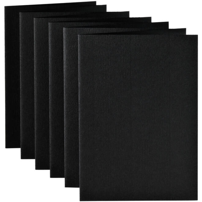 Correspondentiekaart Papicolor dubbel 105x148mm ravenzwart pak à 6 stuks