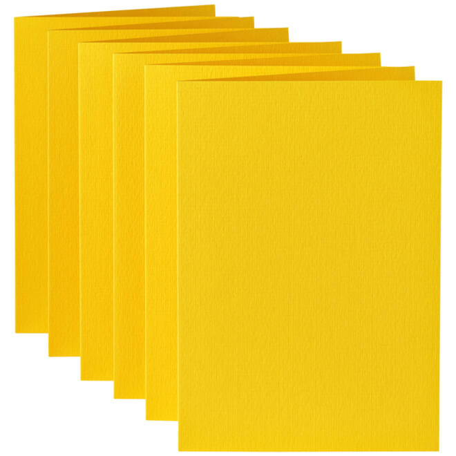 Correspondentiekaart Papicolor dubbel 105x148mm dottergeel pak à 6 stuks