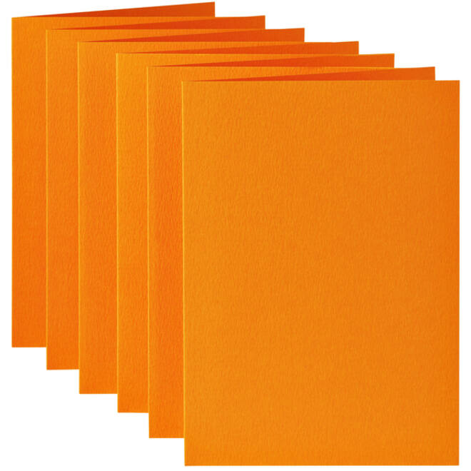 Correspondentiekaart Papicolor dubbel 105x148mm oranje pak à 6 stuks