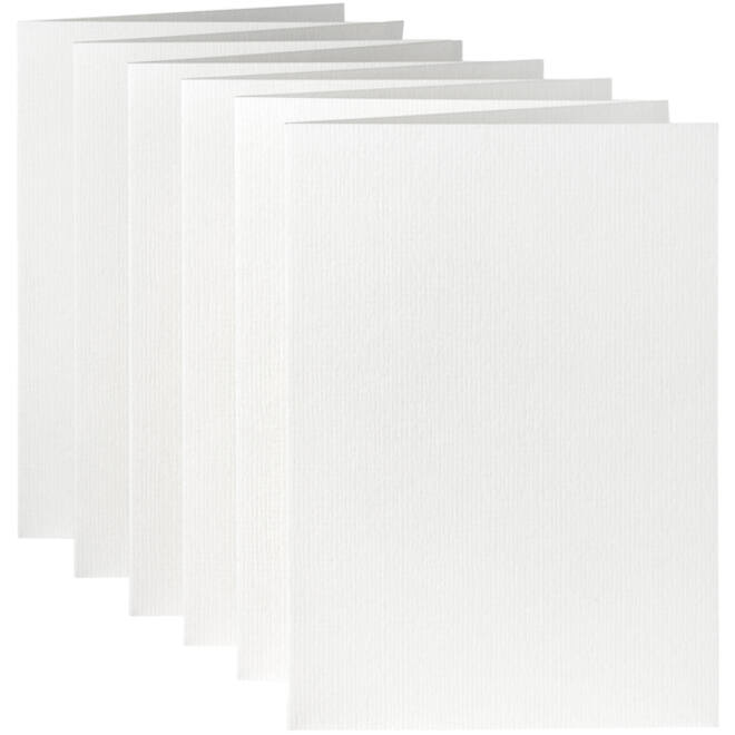Correspondentiekaart Papicolor dubbel 105x148mm hagelwit pak à 6 stuks