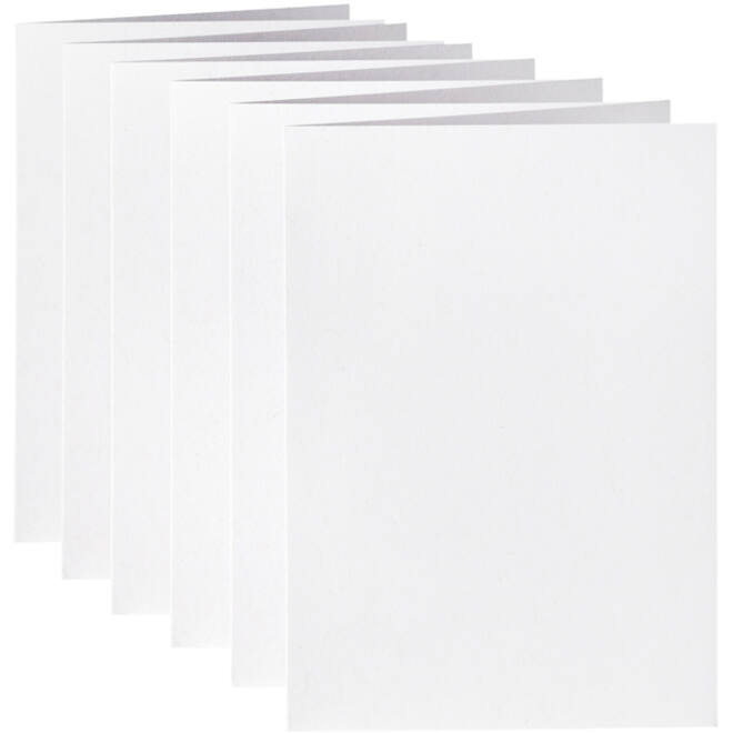 Correspondentiekaart Papicolor dubbel 105x148mm kraft wit pak à 6 stuks