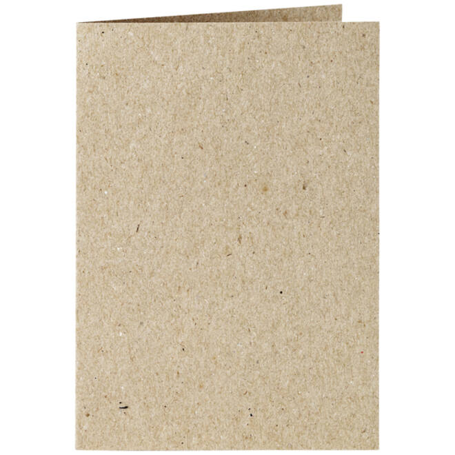Correspondentiekaart Papicolor dubbel 105x148mm kraft grijs pak à 6 stuks