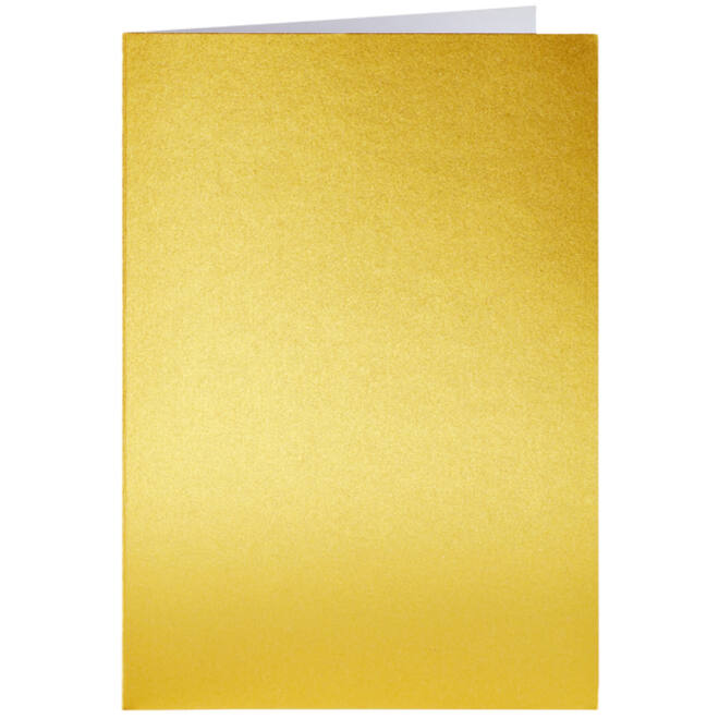 Correspondentiekaart Papicolor dubbel 105x148mm metallic goud pak à 6 stuks