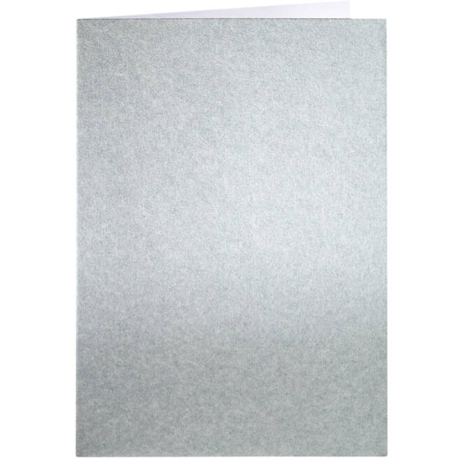 Correspondentiekaart Papicolor dubbel 105x148mm metallic zilver pak à 6 stuks