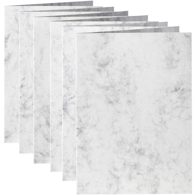 Correspondentiekaart Papicolor dubbel 105x148mm marmer grijs pak à 6 stuks