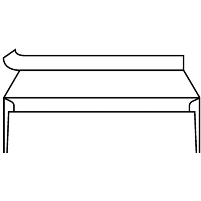 Envelop IEZZY C5/6 114x229mm venster rechts strip wit 500st