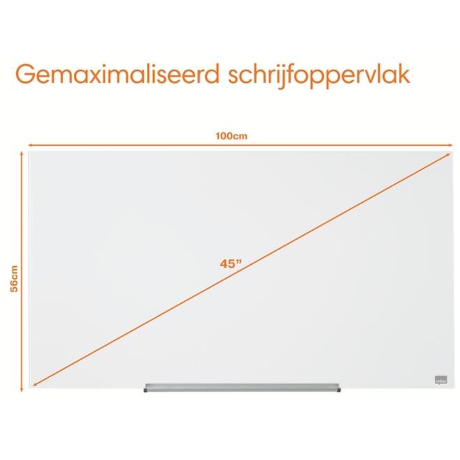 Glasbord Nobo Impression Pro 993x559mm briljant wit
