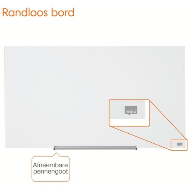 Glasbord Nobo Impression Pro 993x559mm briljant wit