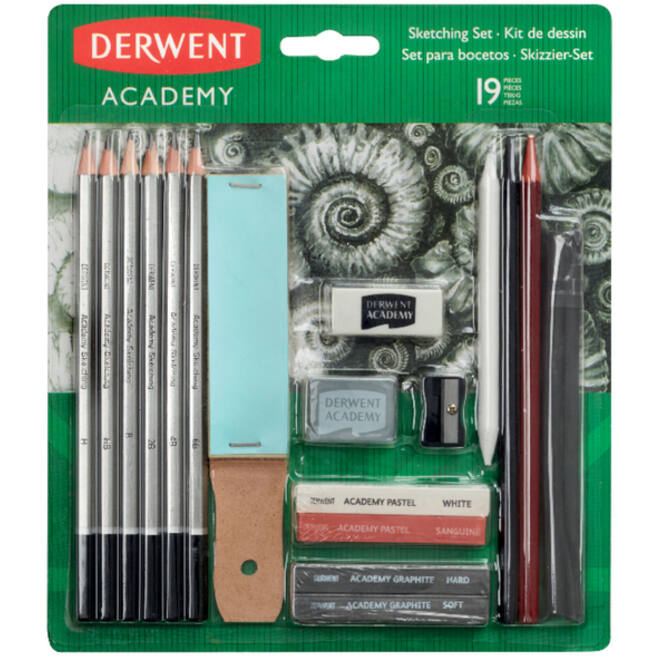 Grafietschetsset Derwent Academy 19-delig