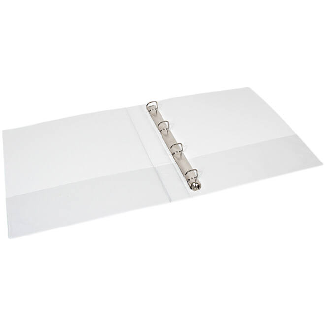 Presentatieringband Quantore A4 Maxi 4-rings D-mech 20mm wit