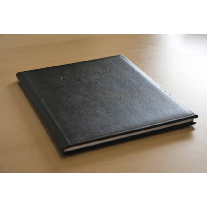 Condoleancealbum Kangaro 260x210mm zwart