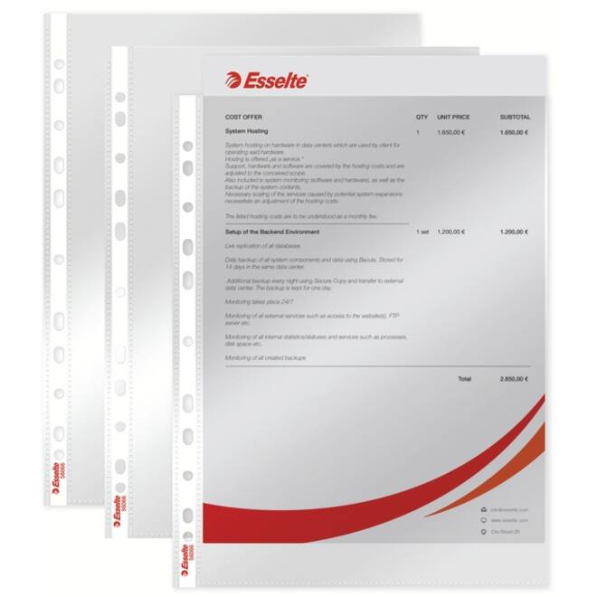 Showtas Esselte copy safe 0.06mm PP A4 glashelder 100 stuks