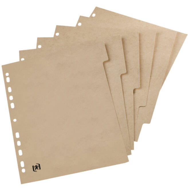 Tabbladen Oxford Touareg 11-gaats 6-delig naturel karton
