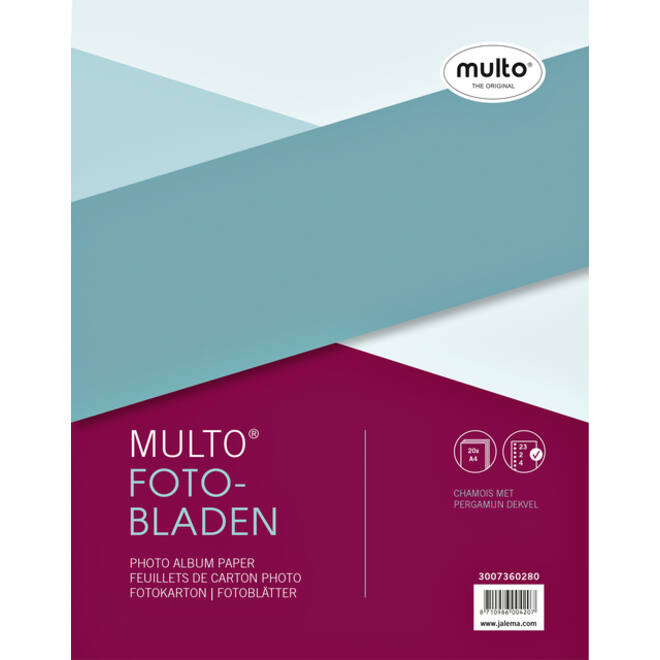 Interieur Multo fotobladen A4 23-gaats met dekvel 20vel chamois