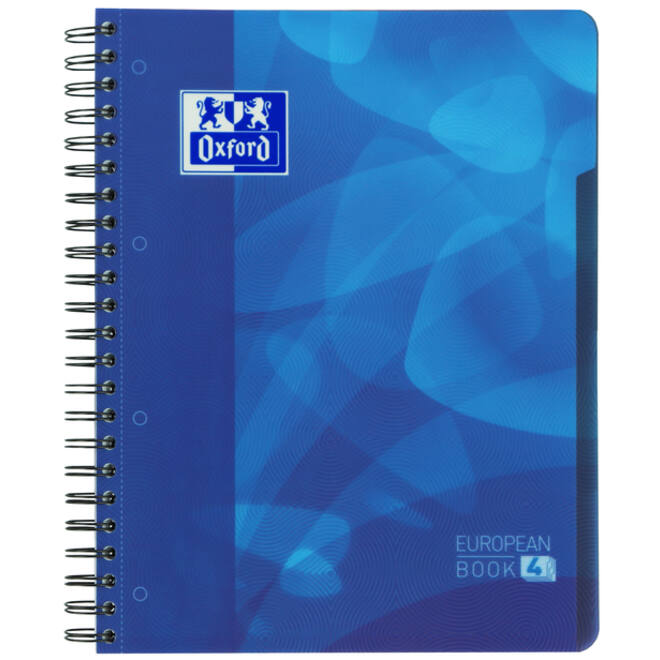 Projectboek Oxford School A4+ lijn 4-gaats 240 pagina's 80gr blauw