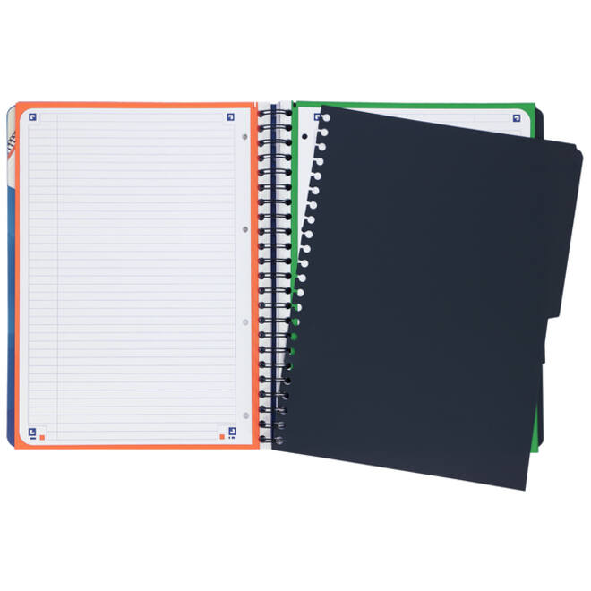 Projectboek Oxford School A4+ lijn 4-gaats 240 pagina's 80gr blauw