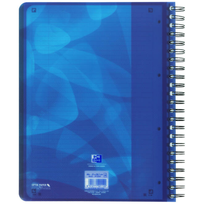 Projectboek Oxford School A4+ lijn 4-gaats 240 pagina's 80gr blauw