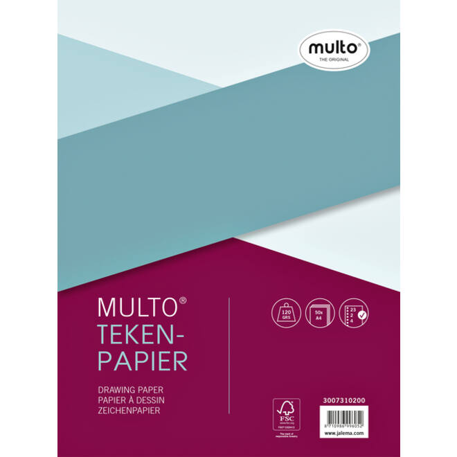 Interieur Multo tekenpapier A4 23-rings 50vel