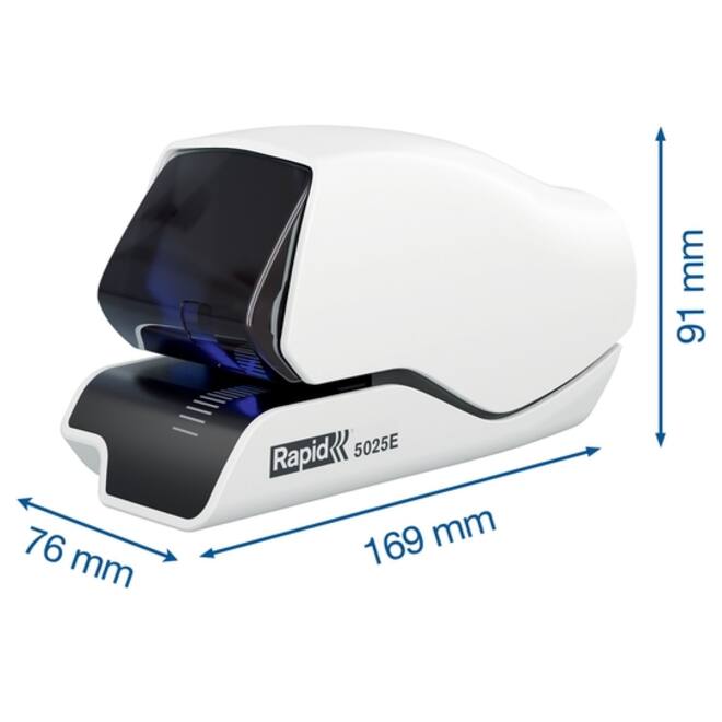 Nietmachine Rapid Supreme contactloos elektrisch 5025 e 25 vel wit
