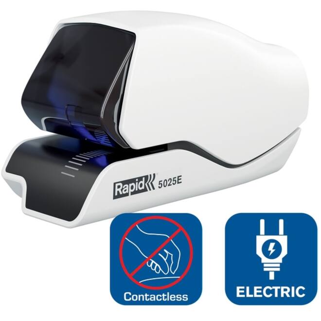 Nietmachine Rapid Supreme contactloos elektrisch 5025 e 25 vel wit