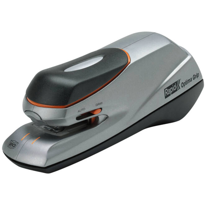 Nietmachine elektrisch Rapid Optima Grip 20vel zilver/zwart