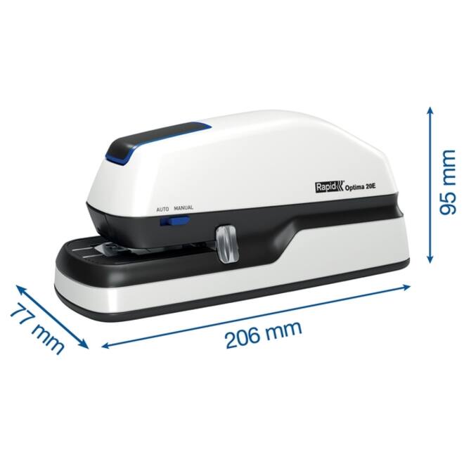 Nietmachine elektrisch Rapid Optima 20 20vel zilver/zwart