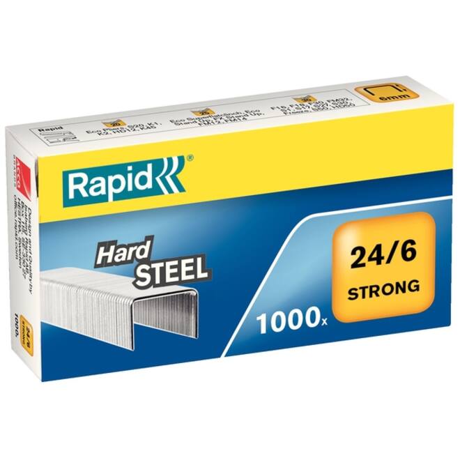 Nieten Rapid 24/6 staal strong 1000 stuks