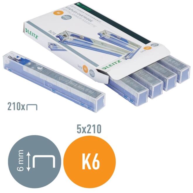 Nieten Leitz cartridge K6 5x210 stuks