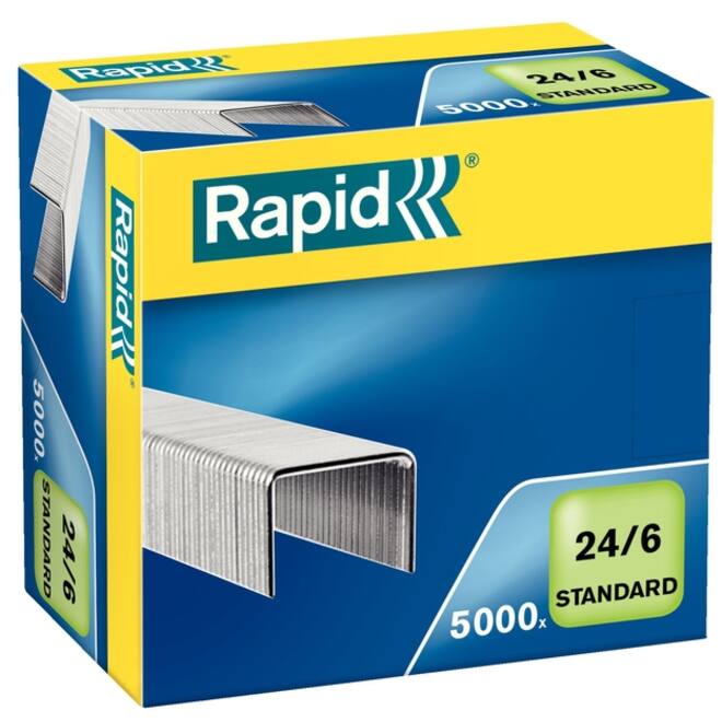 Nieten Rapid 24/6 gegalvaniseerd standaard 5000 stuks