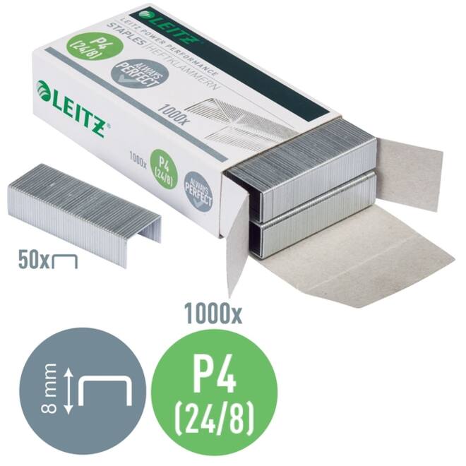 Nieten Leitz 24/8 verzinkt 1000 stuks