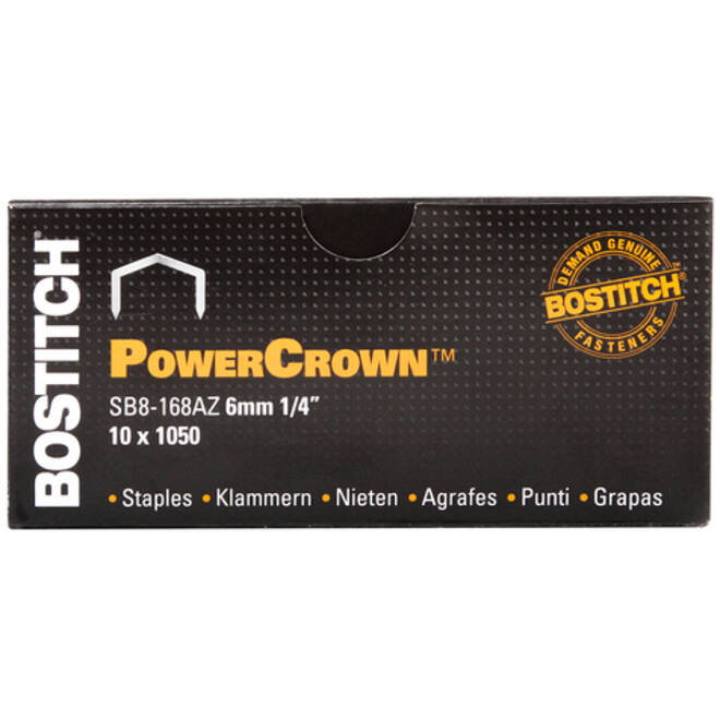Nieten Bostitch B8 staal SB8 6mm gebogen rug 1050 stuks