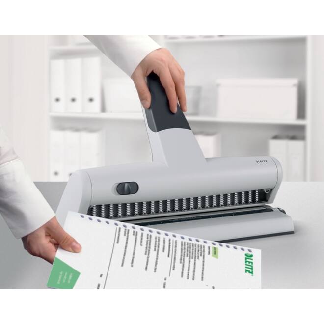Perforator Leitz 5115 heavy duty 23 gaats zilver