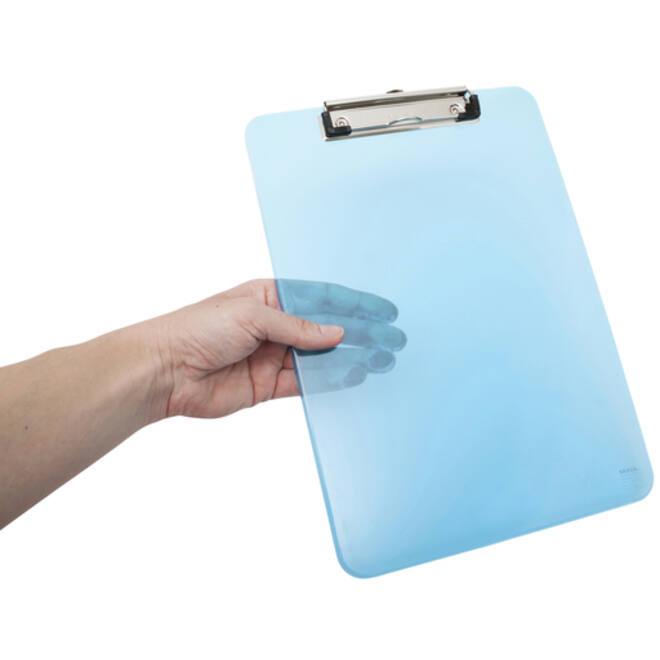 Klembord MAUL A4 staand transparant PS neon blauw