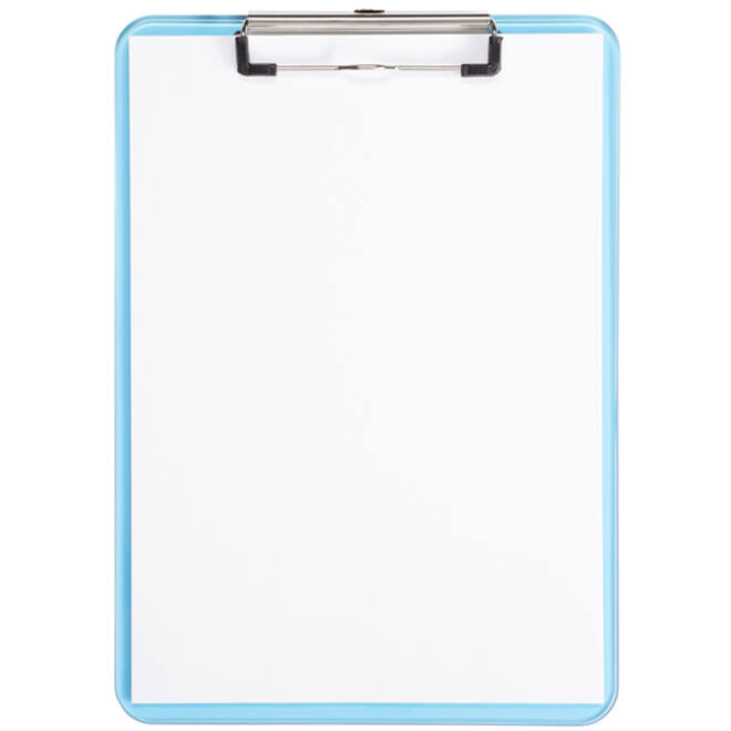Klembord MAUL A4 staand transparant PS neon blauw