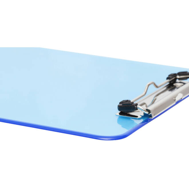 Klembord MAUL A4 staand transparant PS neon blauw