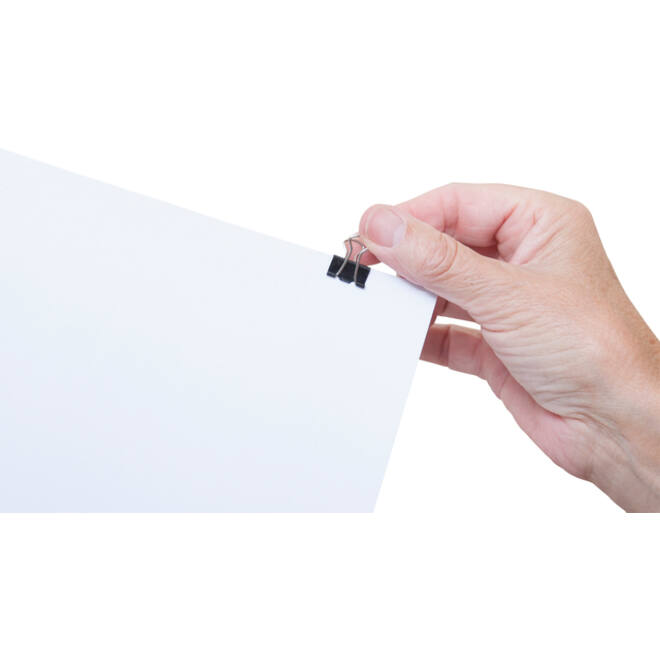 Papierklem MAUL 213 foldback 13mm capaciteit 4mm zwart