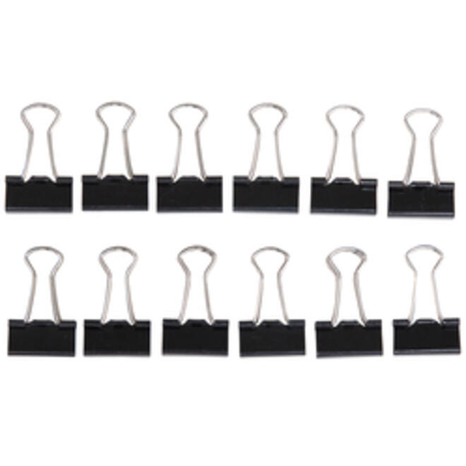 Papierklem MAUL 213 foldback 13mm capaciteit 4mm zwart