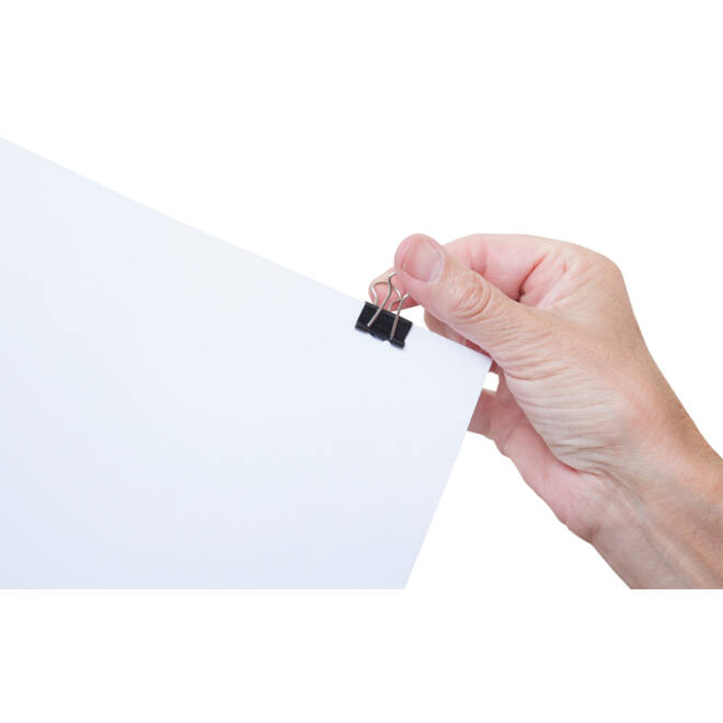 Papierklem MAUL 213 foldback 19mm capaciteit 7mm zwart