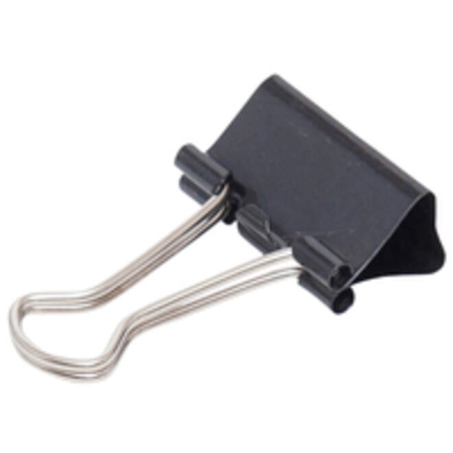 Papierklem MAUL 213 Foldback 25mm capaciteit 9mm zwart