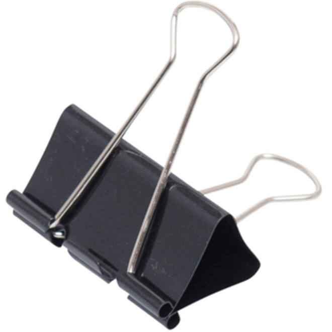 Papierklem MAUL 213 foldback 50mm capaciteit 20mm zwart