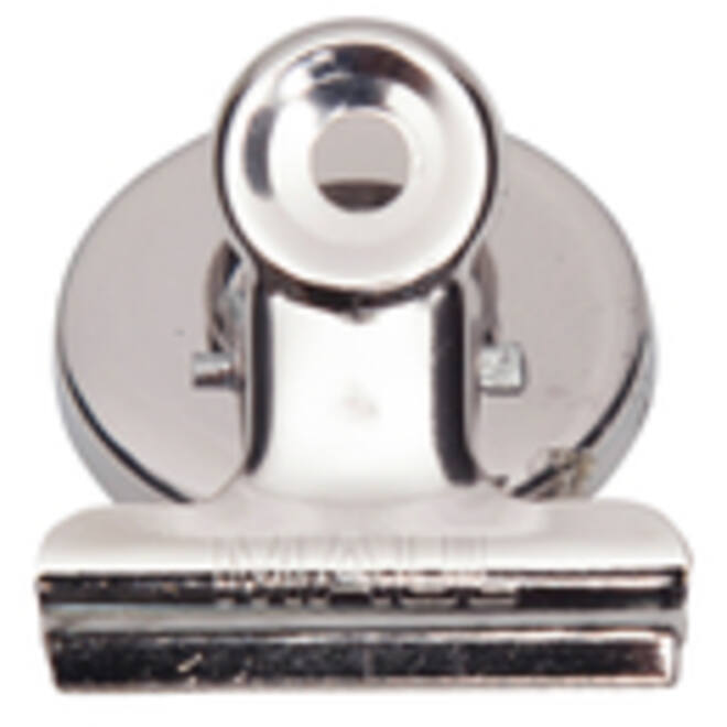 Papierklem MAUL Bulldog met magneet 30mm capaciteit 10mm zilver