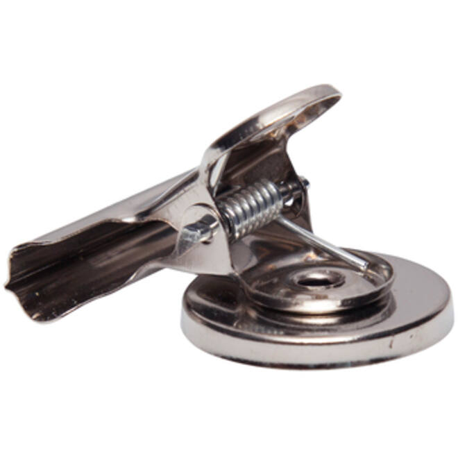 Papierklem MAUL Bulldog met magneet 40mm capaciteit 15mm zilver