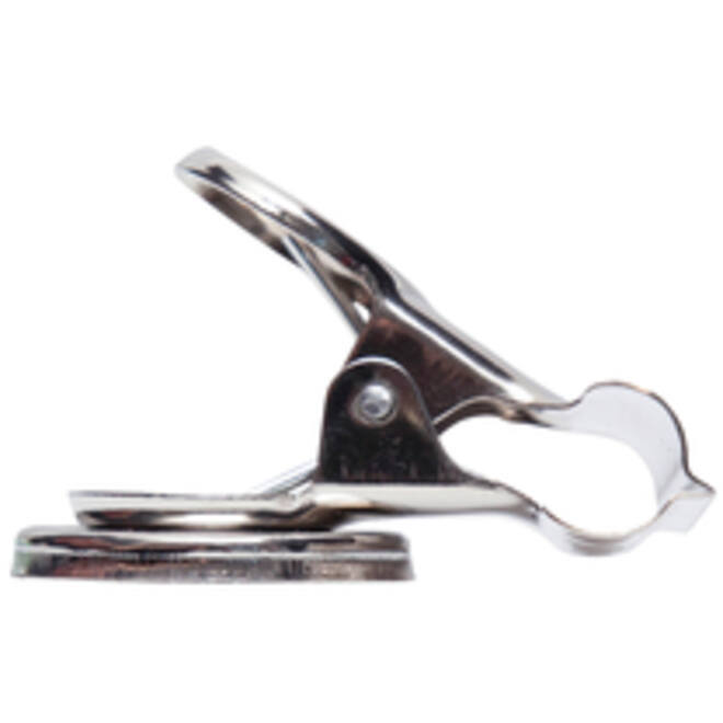 Papierklem MAUL Bulldog met magneet 52mm capaciteit 20mm zilver