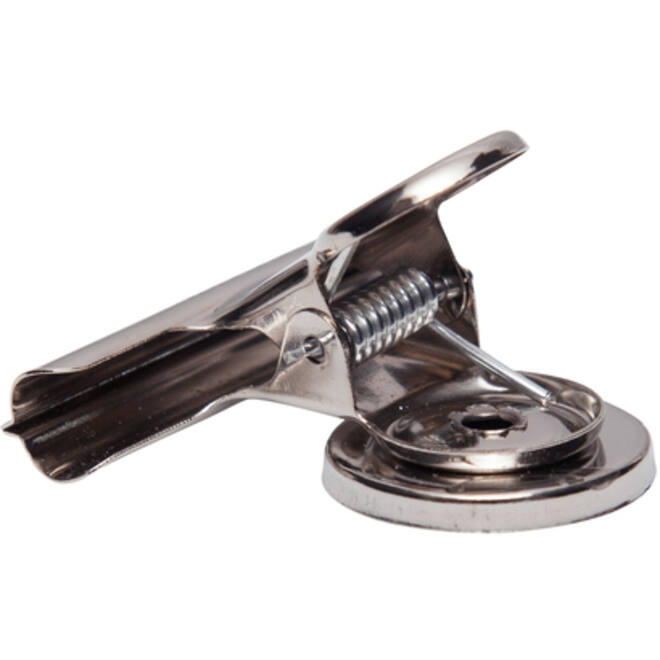 Papierklem MAUL Bulldog met magneet 52mm capaciteit 20mm zilver