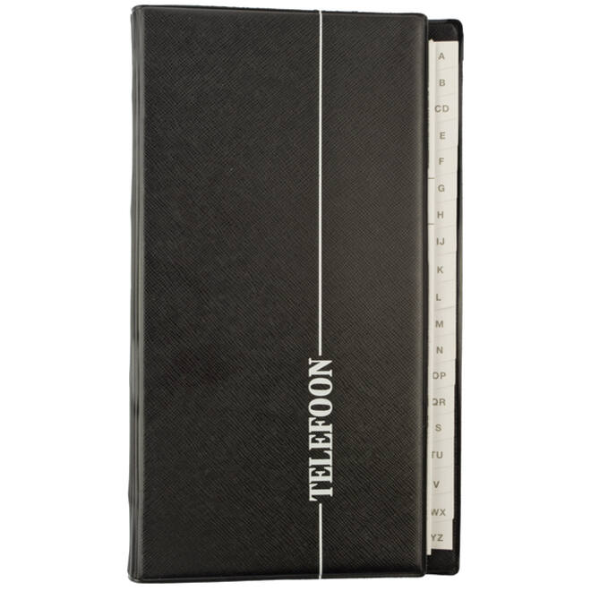 Telefoonalbum Kangaro 215x130mm A-Z 4-rings zwart