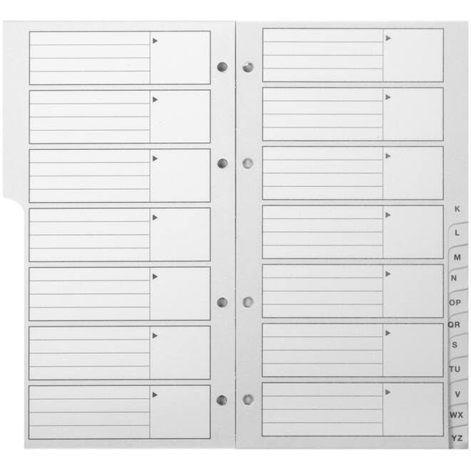 Telefoonalbum Kangaro 215x130mm A-Z 4-rings zwart