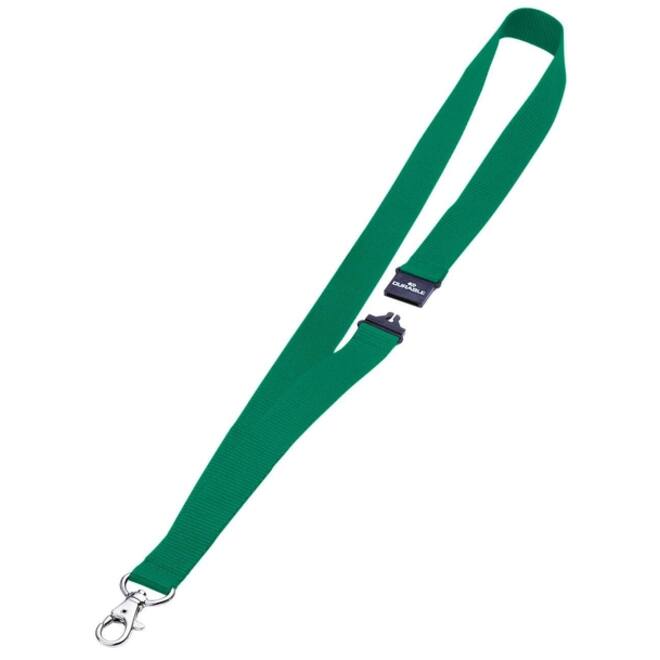 Textielkoord Durable 8137 met karabijnhaak groen