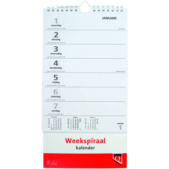 Weekspiraalkalender 2026 Quantore