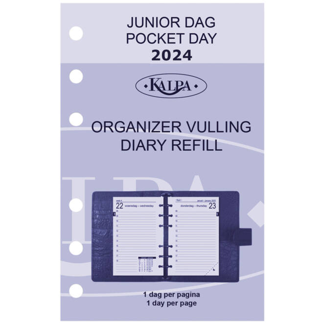 Agendavulling 2026 Kalpa Pocket 1dag/1pagina