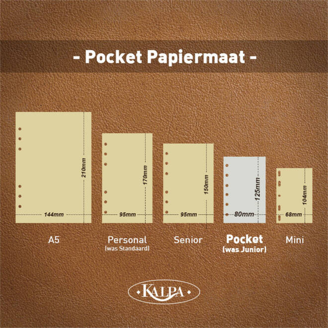 Organizer Kalpa Pocket inclusief agenda 2025-2026 7dagen/2pagina's keta bruin